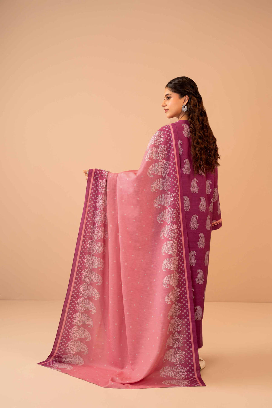 Nishat Winter Printed Khaddar Unstitched 3Pc Suit - 42303284