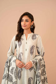 Nishat Winter Printed Khaddar Unstitched 3Pc Suit - 42303286