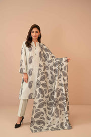 Nishat Winter Printed Khaddar Unstitched 3Pc Suit - 42303286