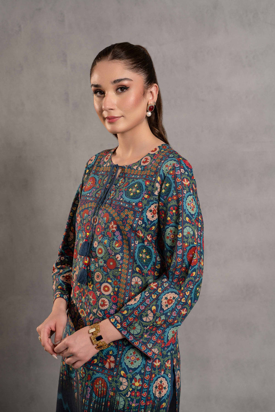 Nishat Sunehray Din Embroidered Khaddar Unstitched 2Pc Suit - 42303291