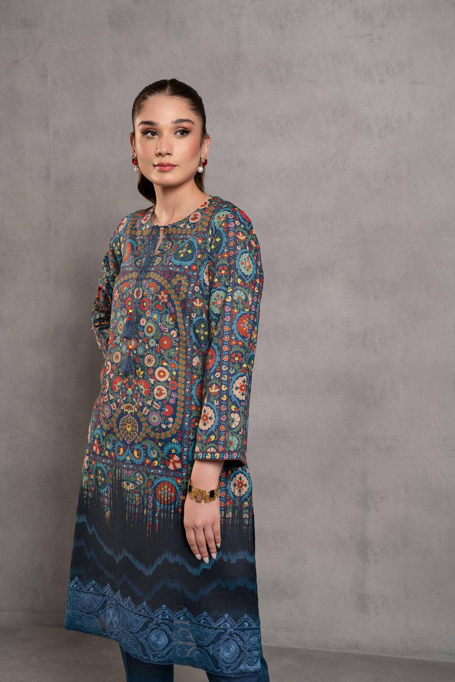 Nishat Sunehray Din Embroidered Khaddar Unstitched 2Pc Suit - 42303291