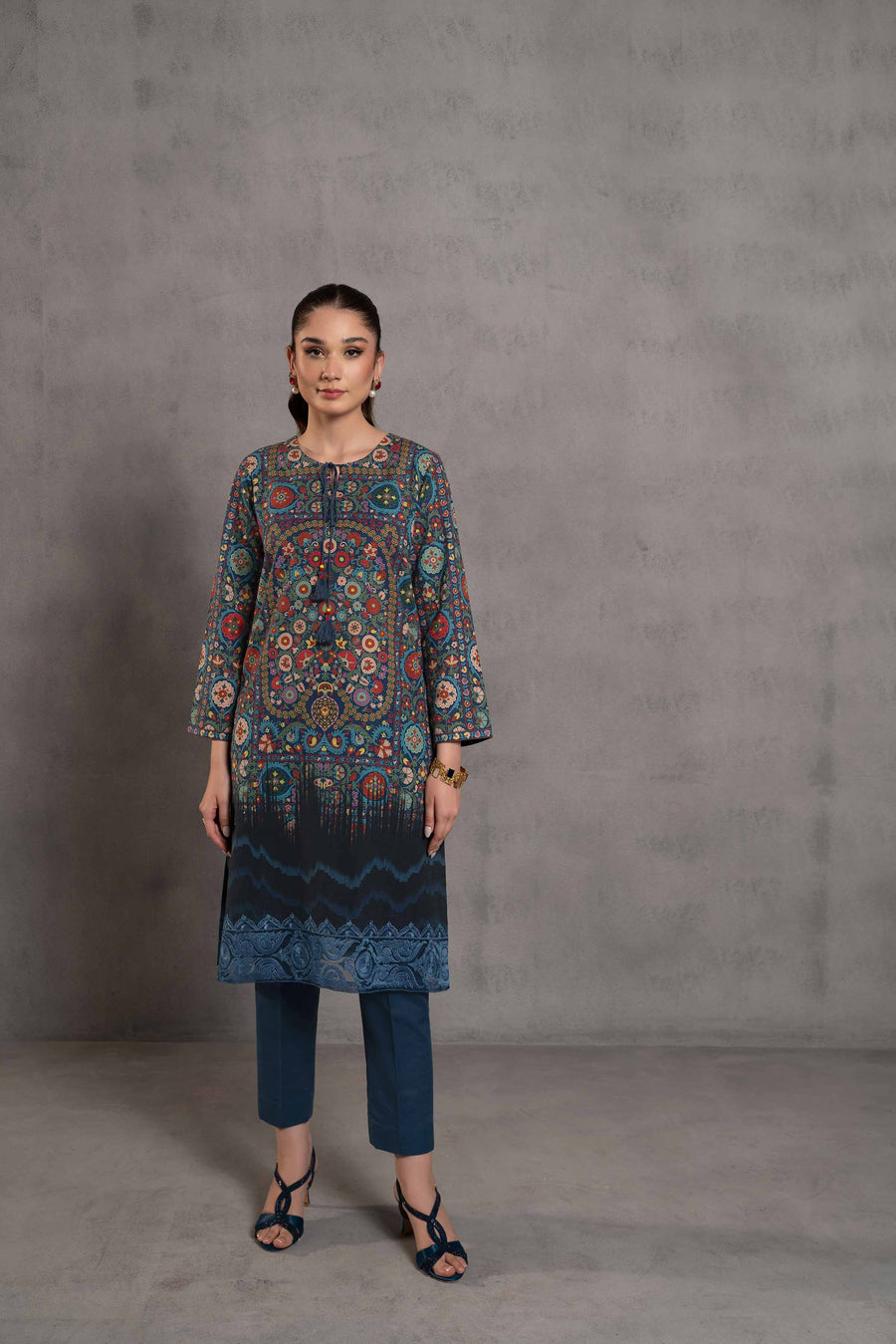 Nishat Sunehray Din Embroidered Khaddar Unstitched 2Pc Suit - 42303291