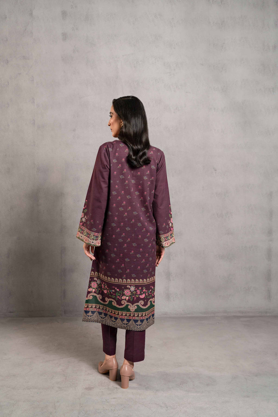 Nishat Sunehray Din Embroidered Khaddar Unstitched 2Pc Suit - 42303292