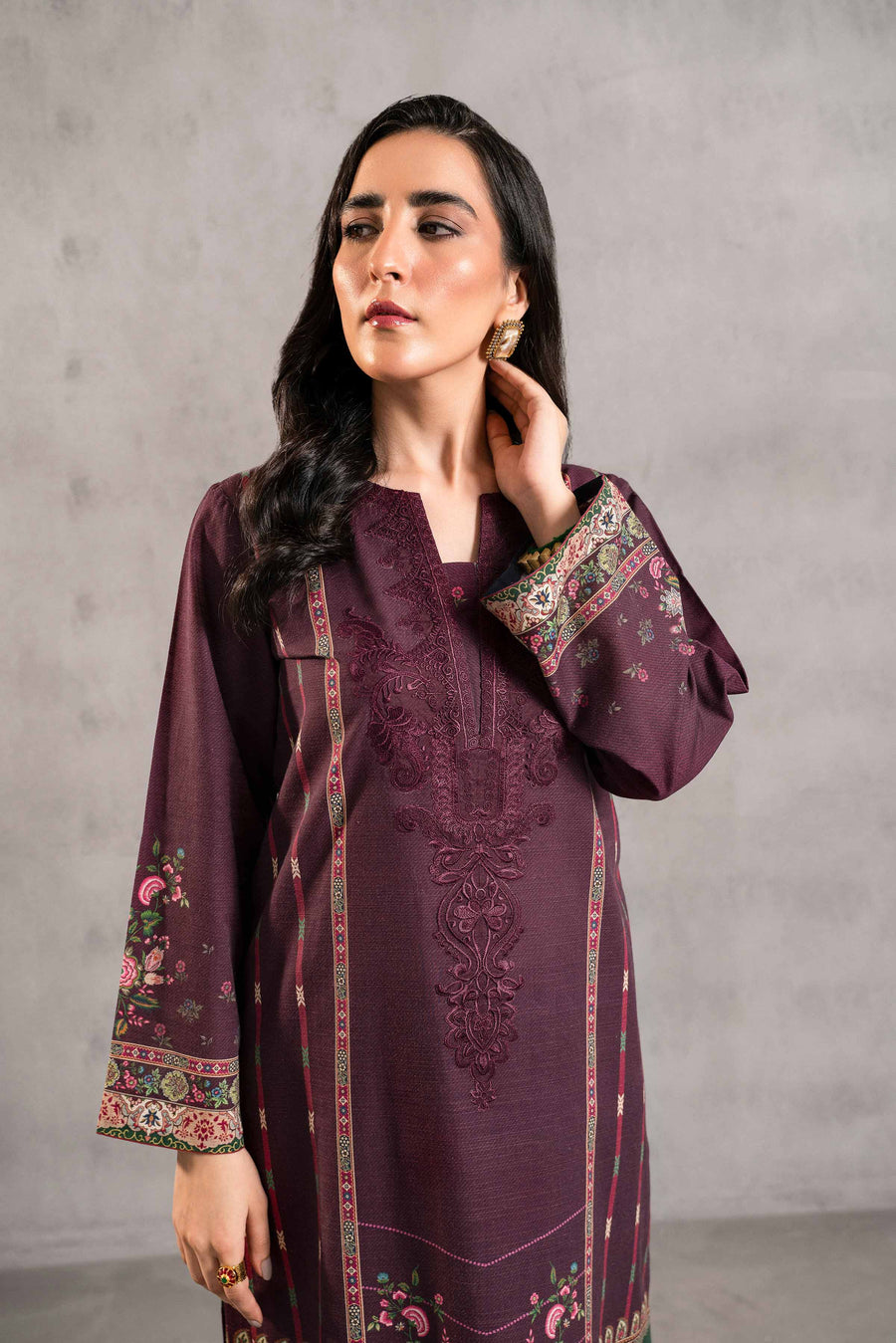 Nishat Sunehray Din Embroidered Khaddar Unstitched 2Pc Suit - 42303292