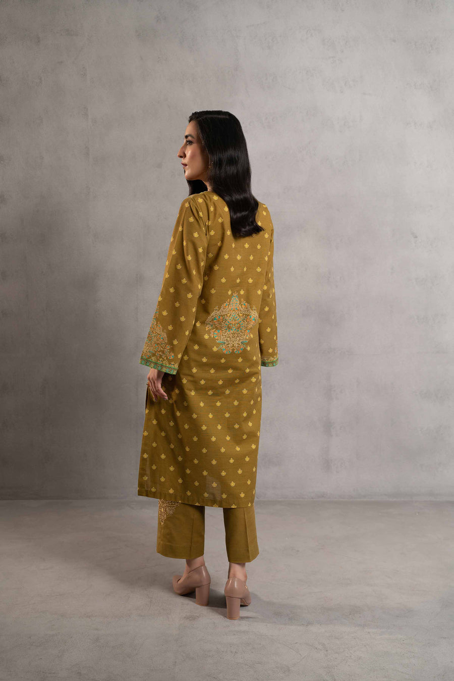 Nishat Sunehray Din Embroidered Khaddar Unstitched 2Pc Suit - 42303295