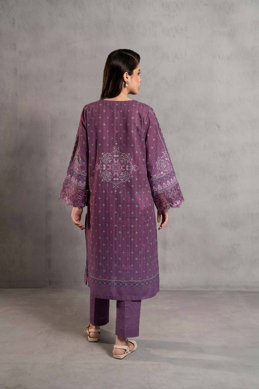 Nishat Sunehray Din Embroidered Khaddar Unstitched 2Pc Suit - 42303296