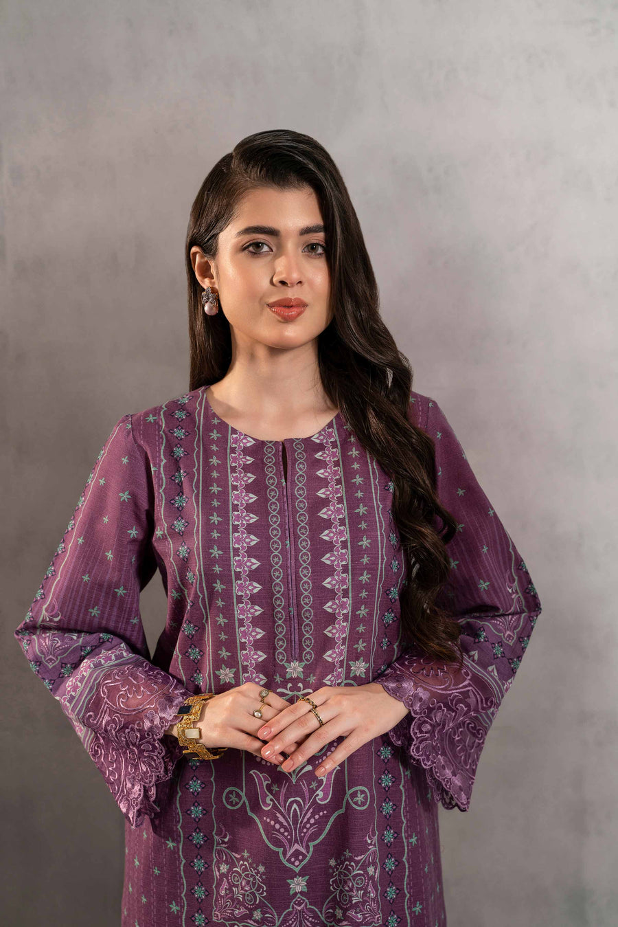 Nishat Sunehray Din Embroidered Khaddar Unstitched 2Pc Suit - 42303296