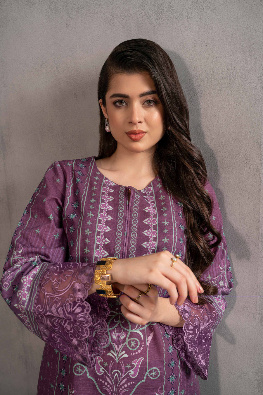Nishat Sunehray Din Embroidered Khaddar Unstitched 2Pc Suit - 42303296