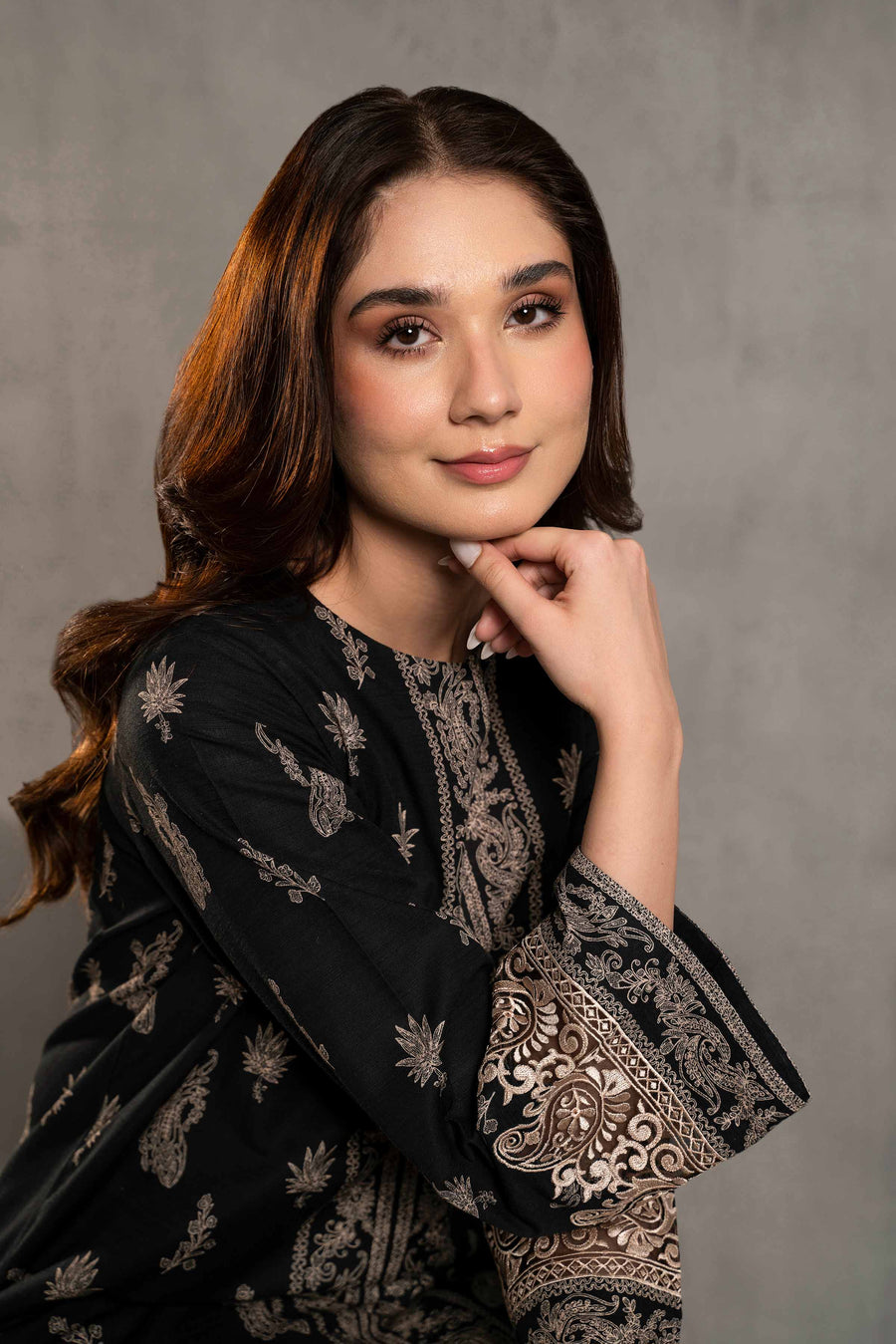 Nishat Sunehray Din Embroidered Khaddar Unstitched 2Pc Suit - 42303297
