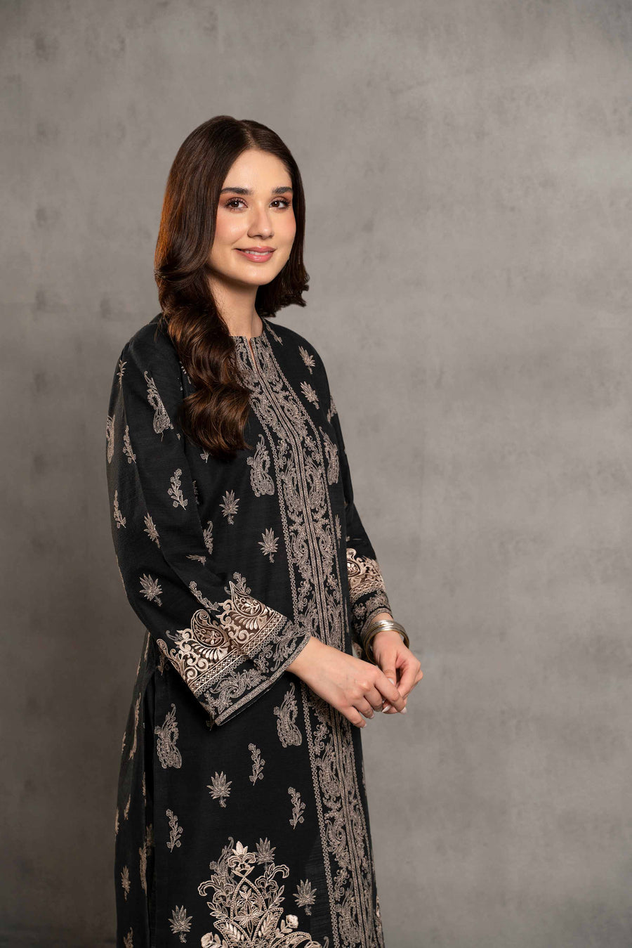 Nishat Sunehray Din Embroidered Khaddar Unstitched 2Pc Suit - 42303297