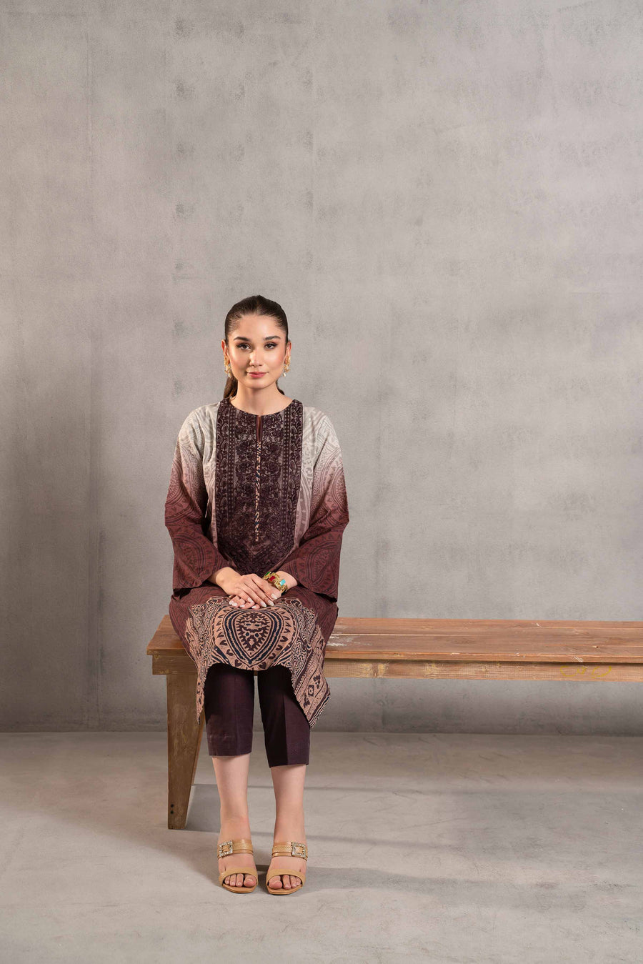 Nishat Sunehray Din Embroidered Khaddar Unstitched 2Pc Suit - 42303299