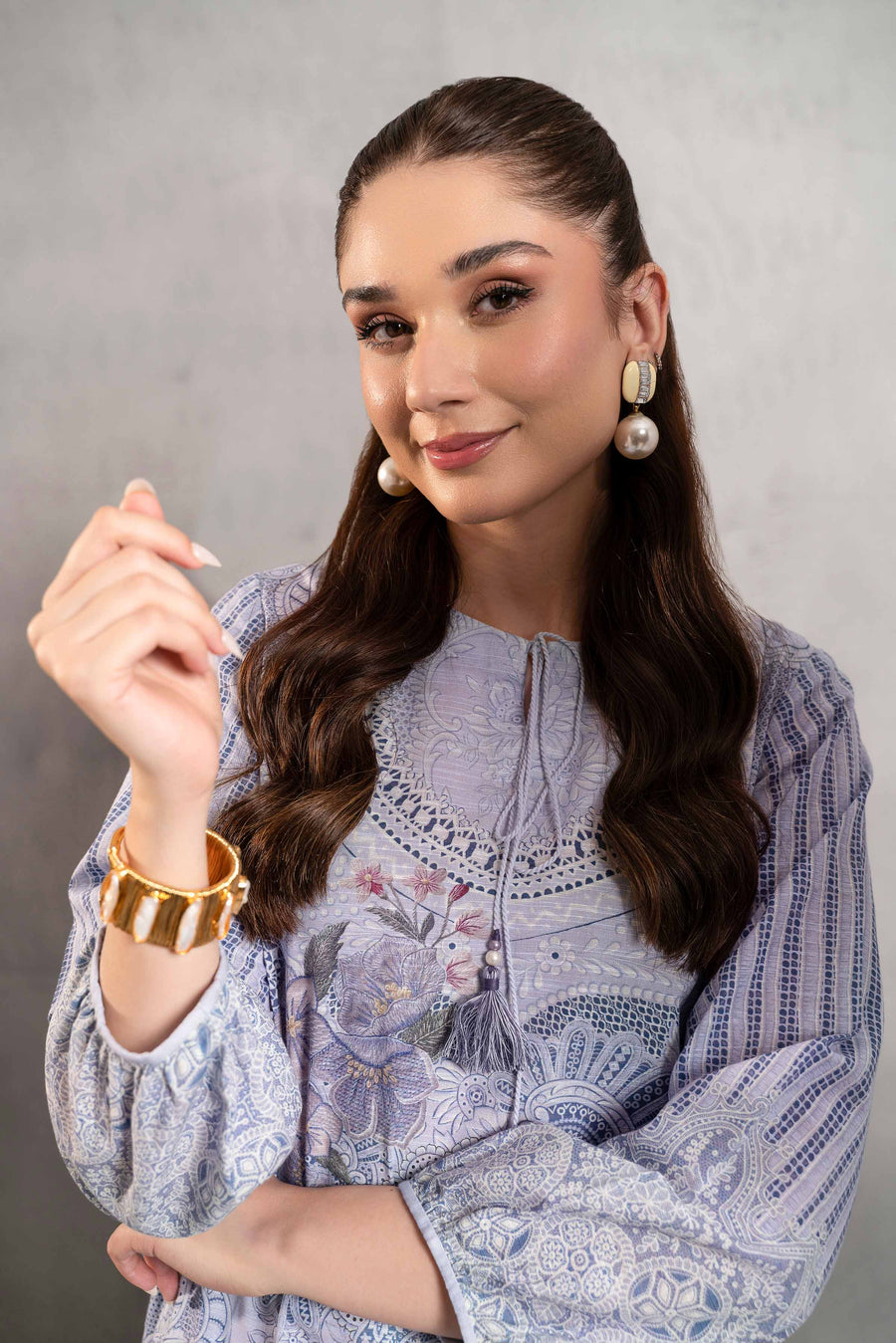 Nishat Sunehray Din Printed Khaddar Unstitched 2Pc Suit - 42303304