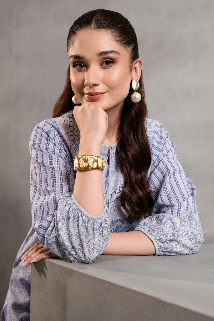 Nishat Sunehray Din Printed Khaddar Unstitched 2Pc Suit - 42303304