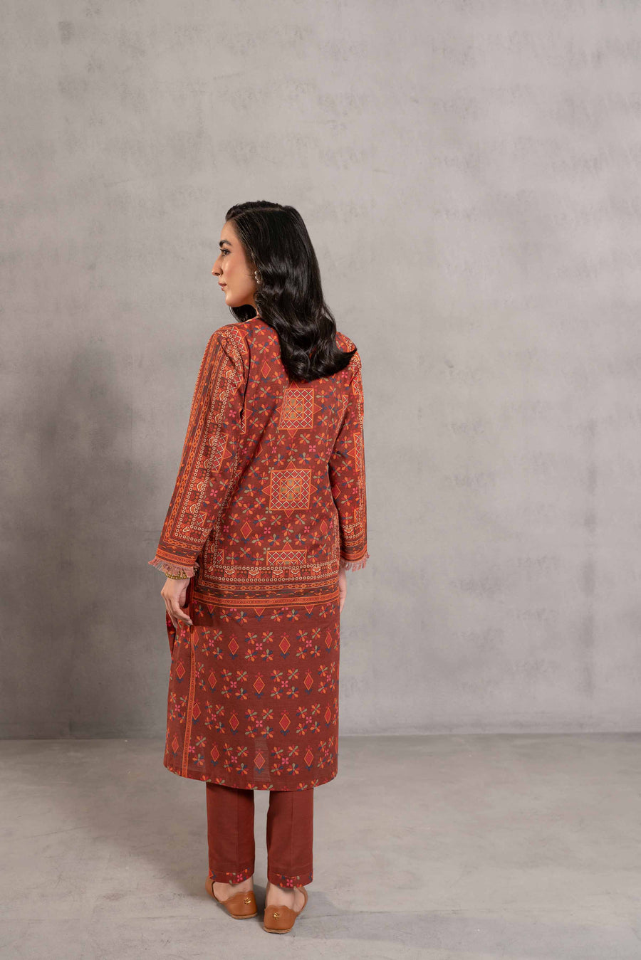 Nishat Sunehray Din Printed Khaddar Unstitched 2Pc Suit - 42303305
