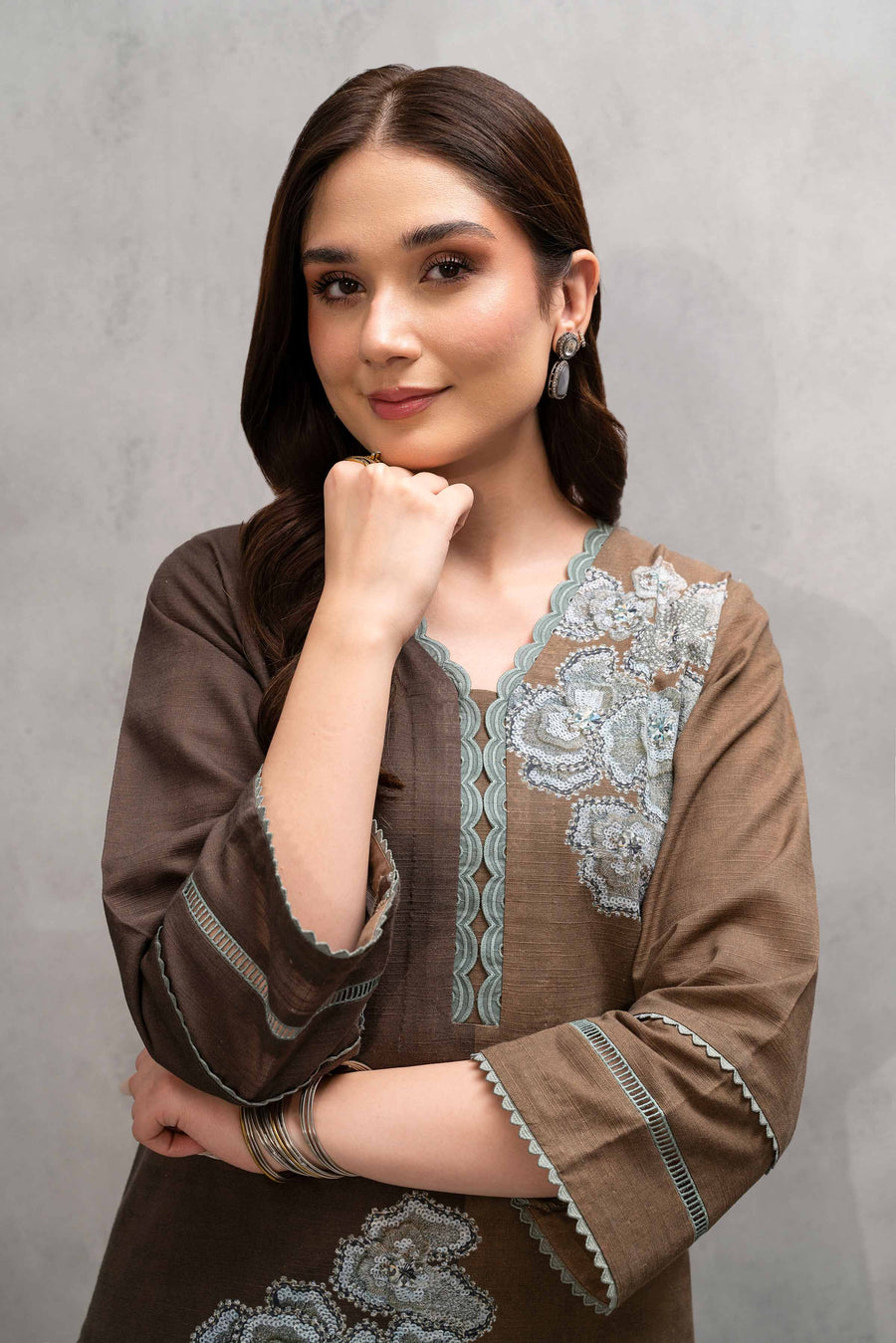 Nishat Sunehray Din Printed Khaddar Unstitched 2Pc Suit - 42303307