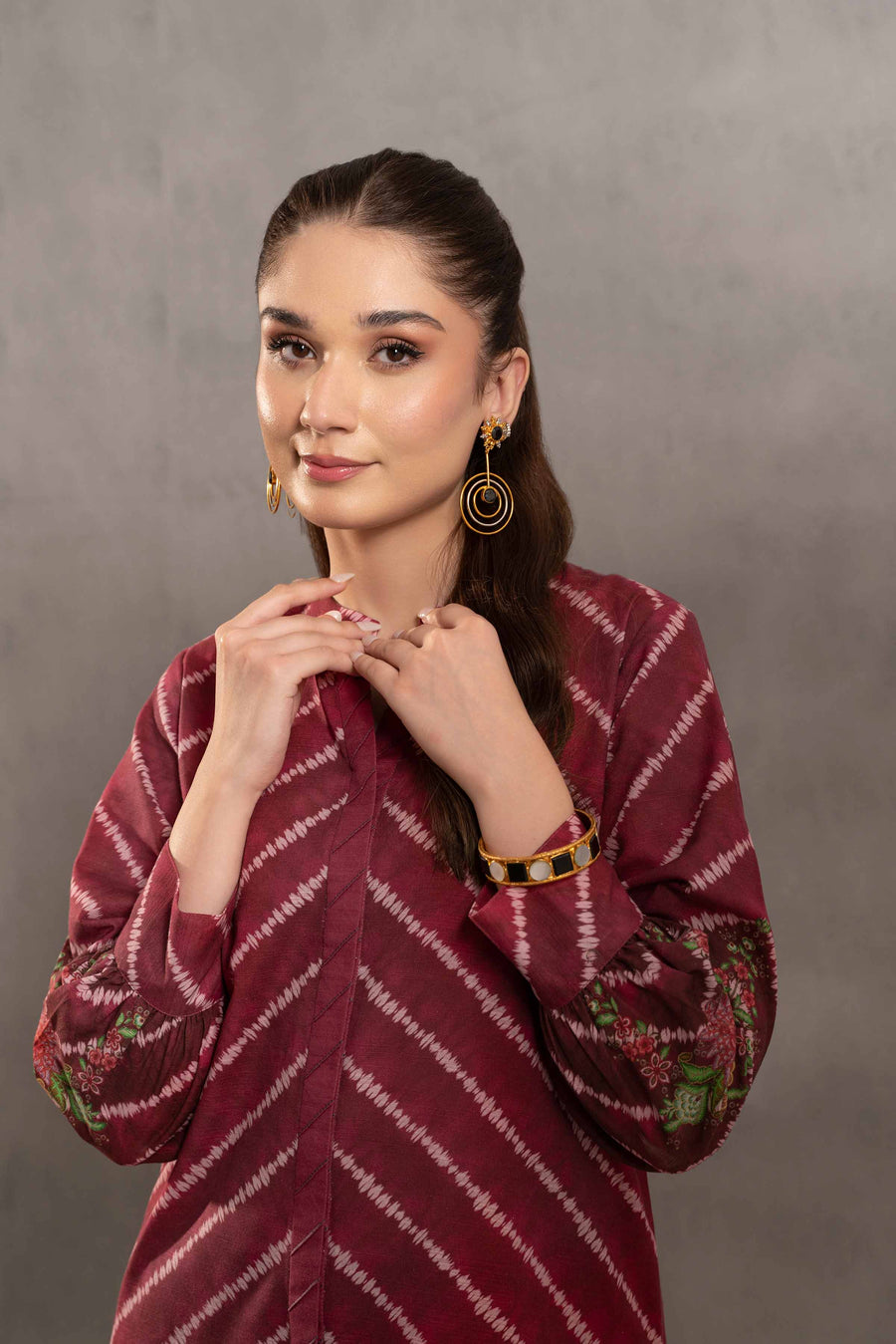 Nishat Sunehray Din Printed Khaddar Unstitched 2Pc Suit - 42303308