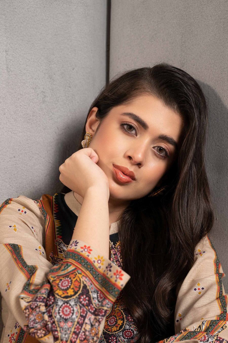 Nishat Sunehray Din Printed Khaddar Unstitched 2Pc Suit - 42303310