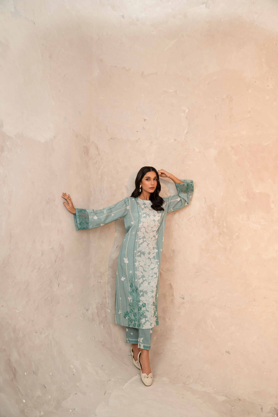 Nishat With You Unstitched Embroidered Khaddar 2Pc Suit - 42303311