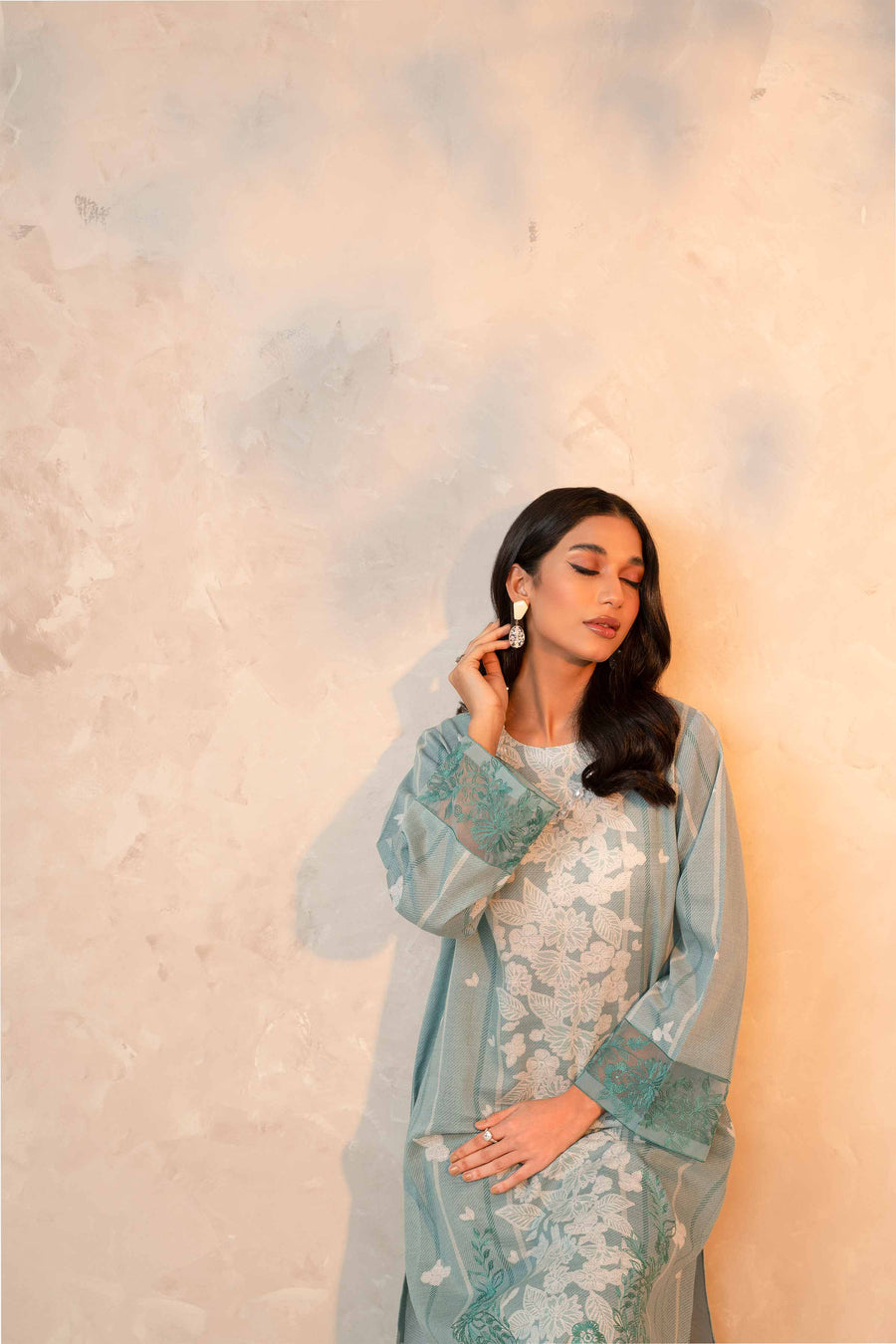 Nishat With You Unstitched Embroidered Khaddar 2Pc Suit - 42303311