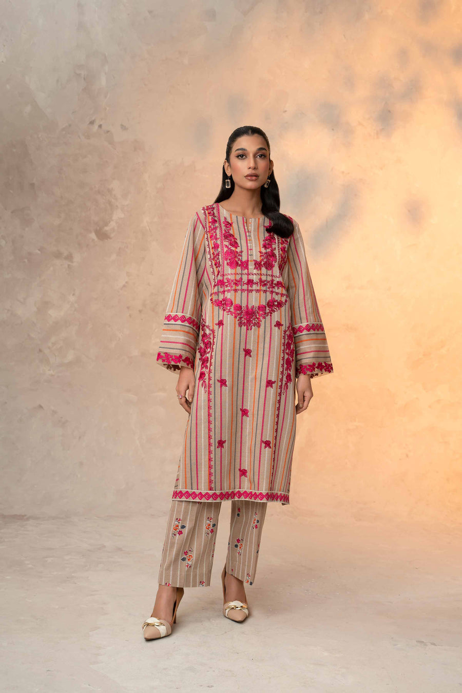 Nishat With You Unstitched Embroidered Khaddar 2Pc Suit - 42303316