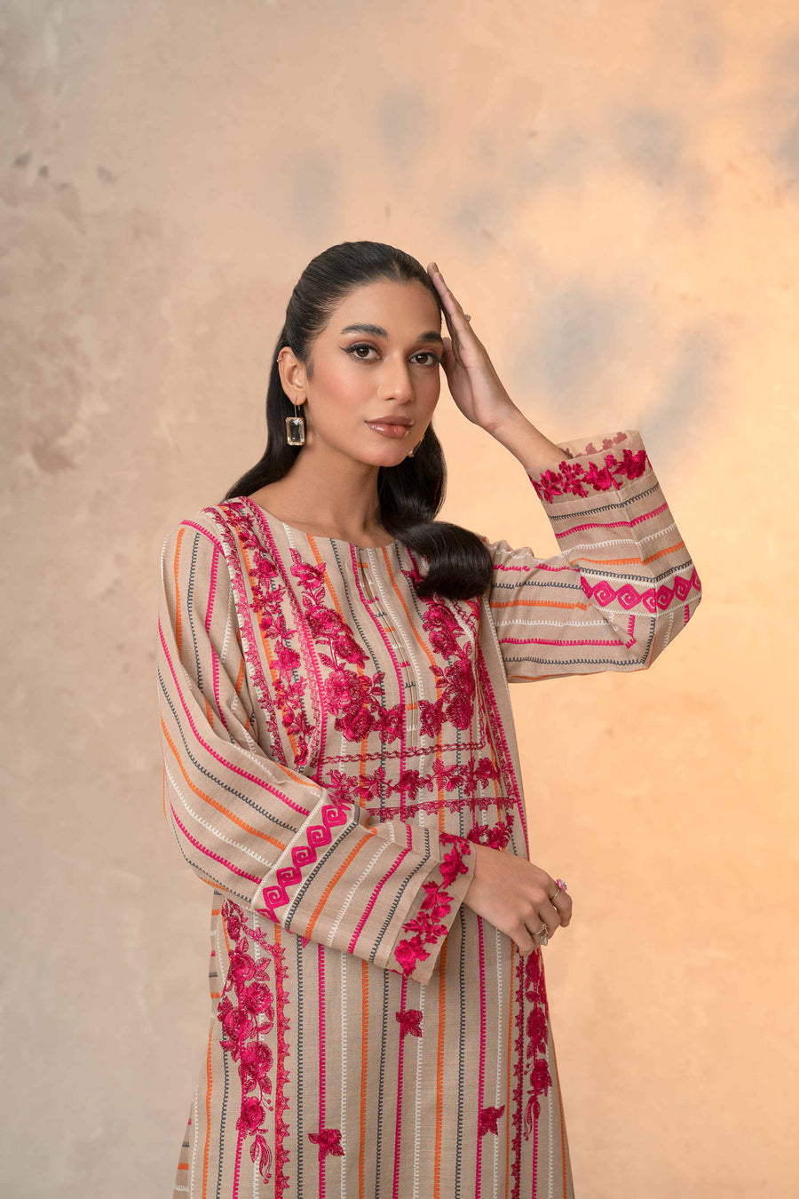 Nishat With You Unstitched Embroidered Khaddar 2Pc Suit - 42303316