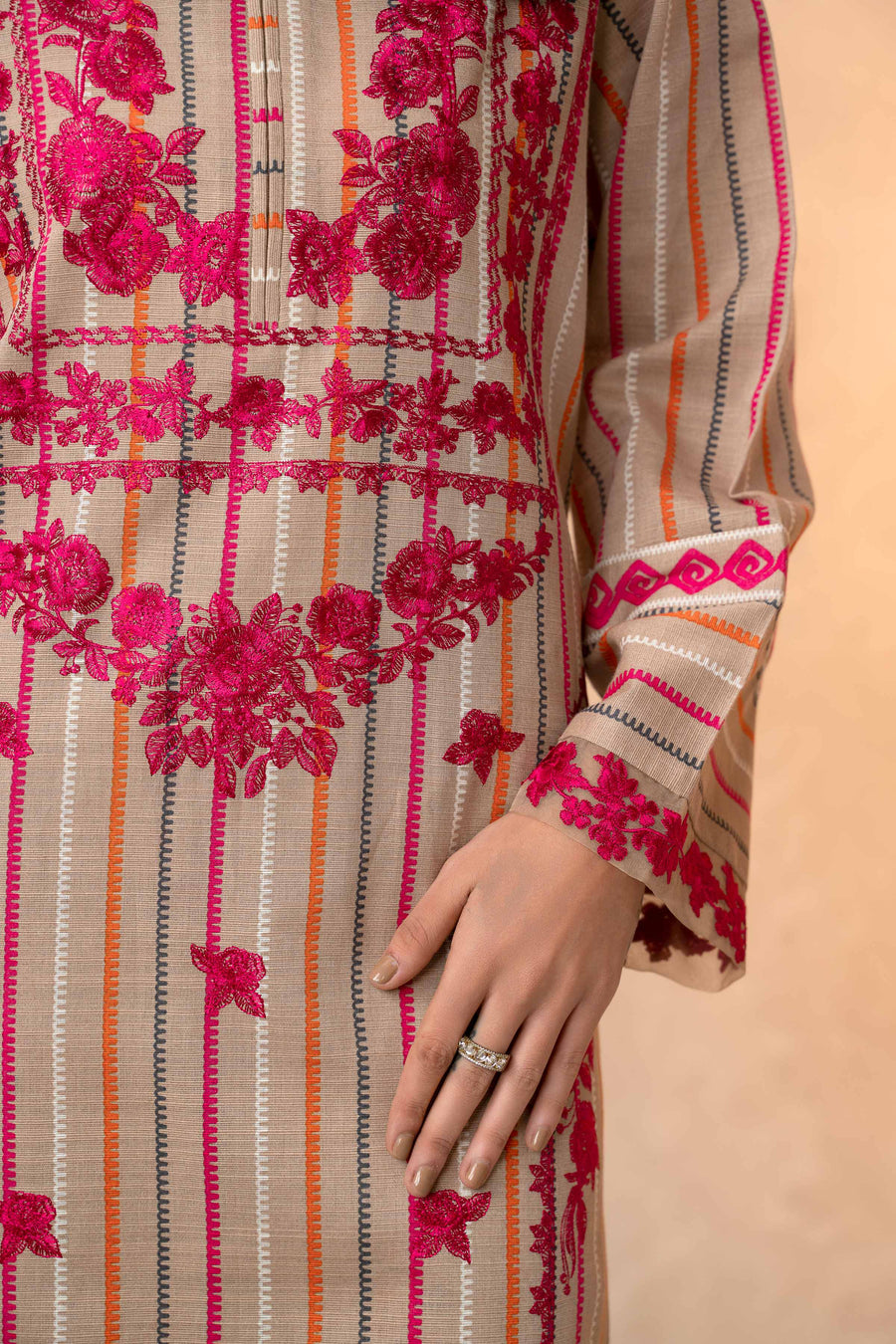 Nishat With You Unstitched Embroidered Khaddar 2Pc Suit - 42303316