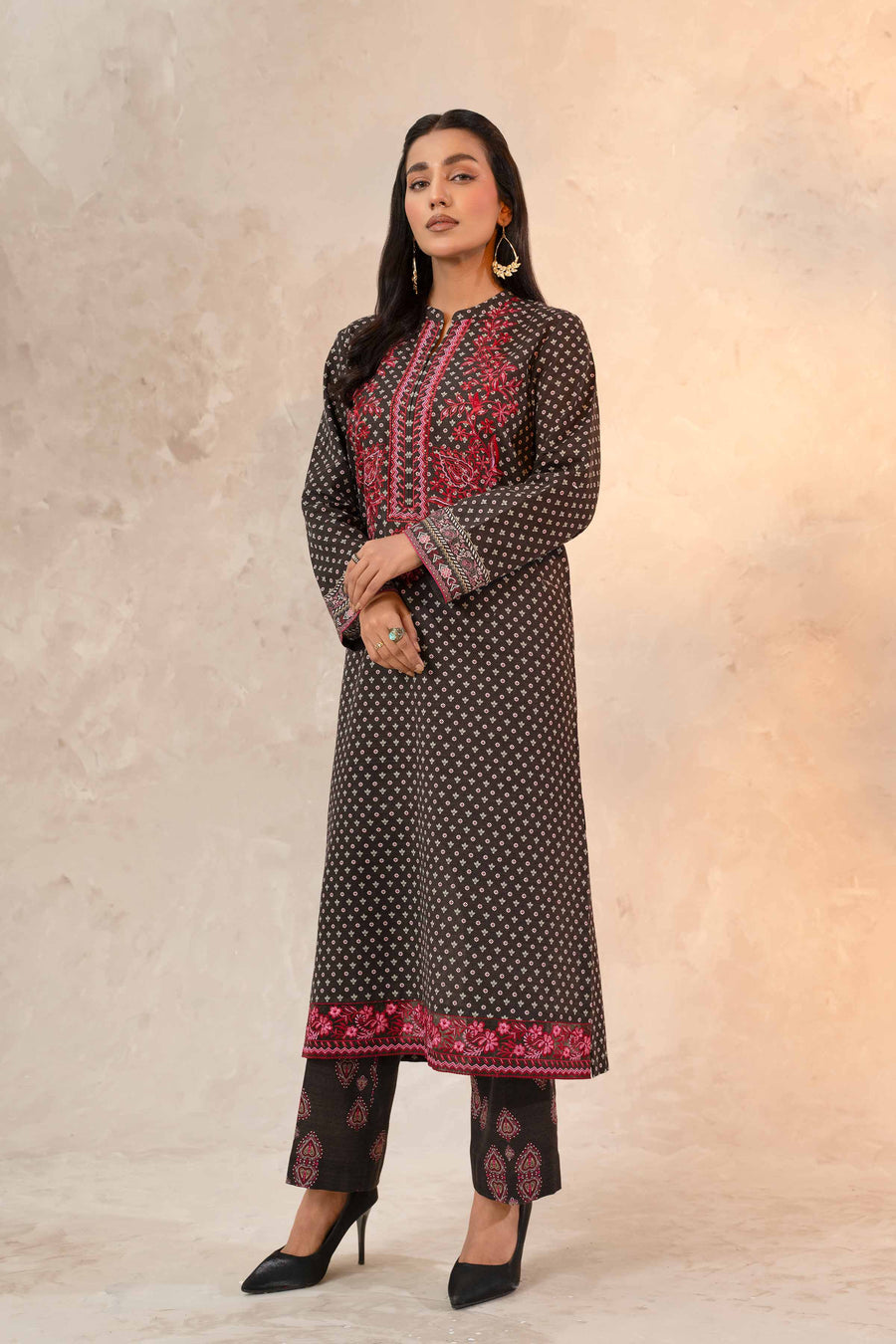 Nishat With You Unstitched Embroidered Khaddar 2Pc Suit - 42303317