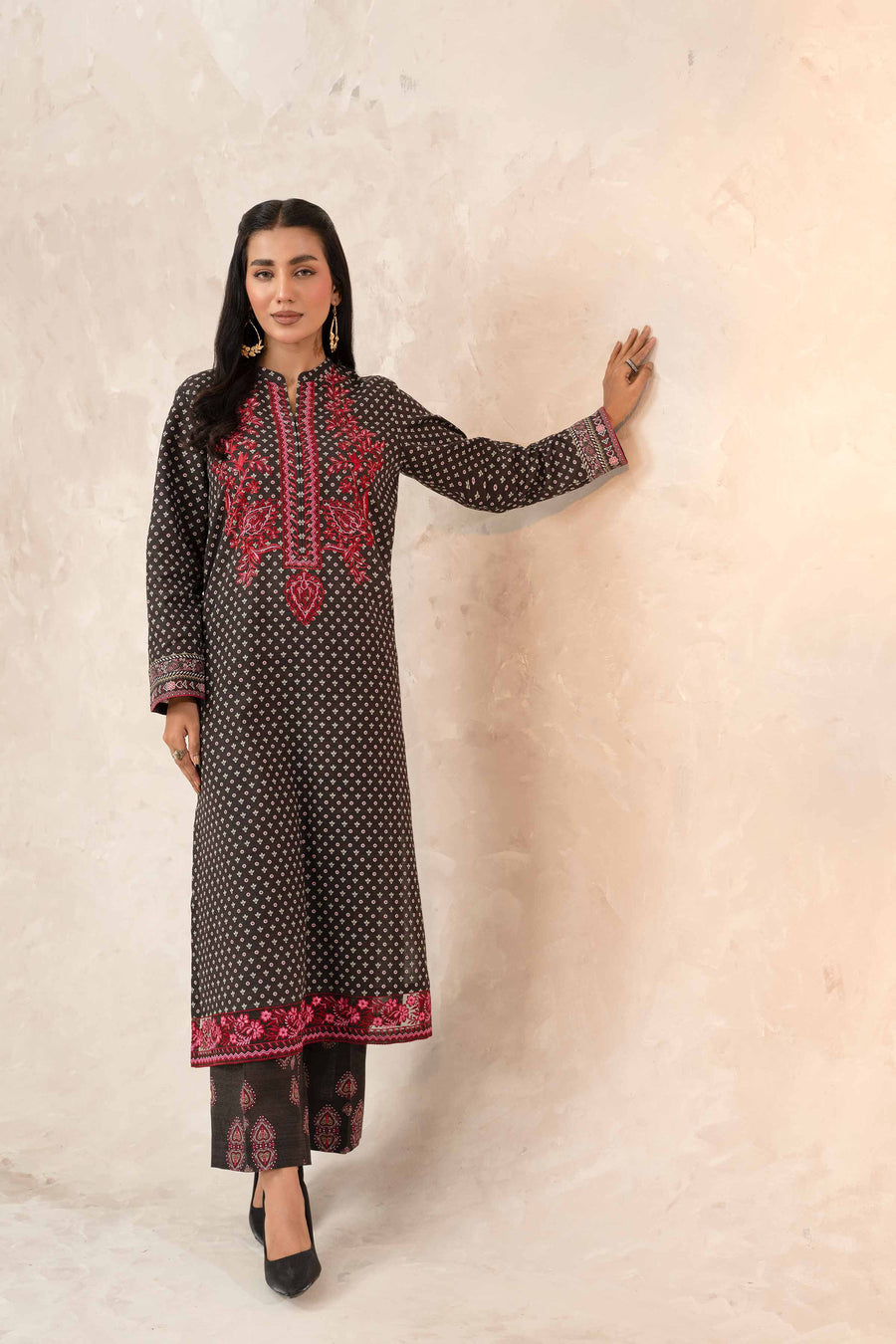 Nishat With You Unstitched Embroidered Khaddar 2Pc Suit - 42303317