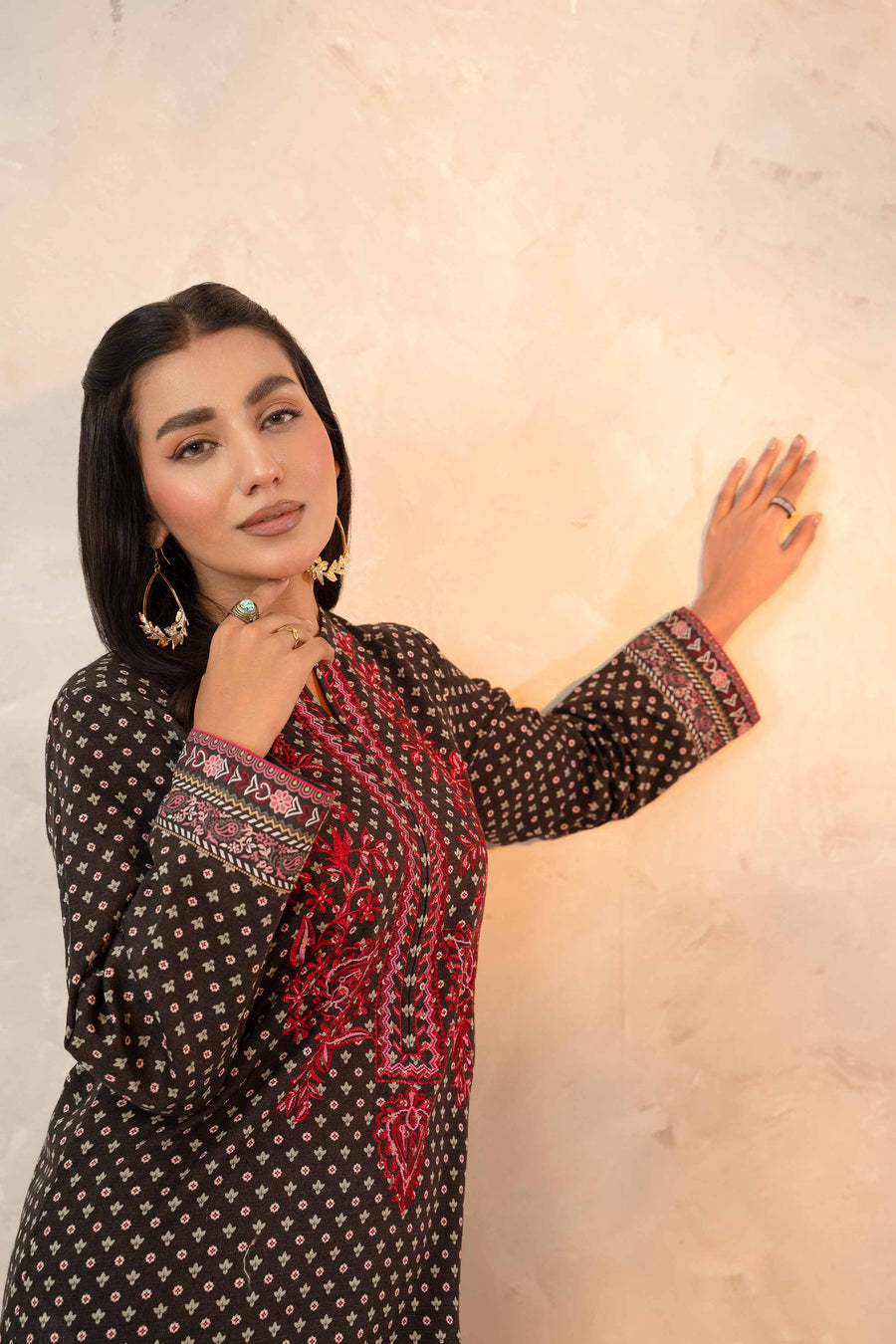 Nishat With You Unstitched Embroidered Khaddar 2Pc Suit - 42303317