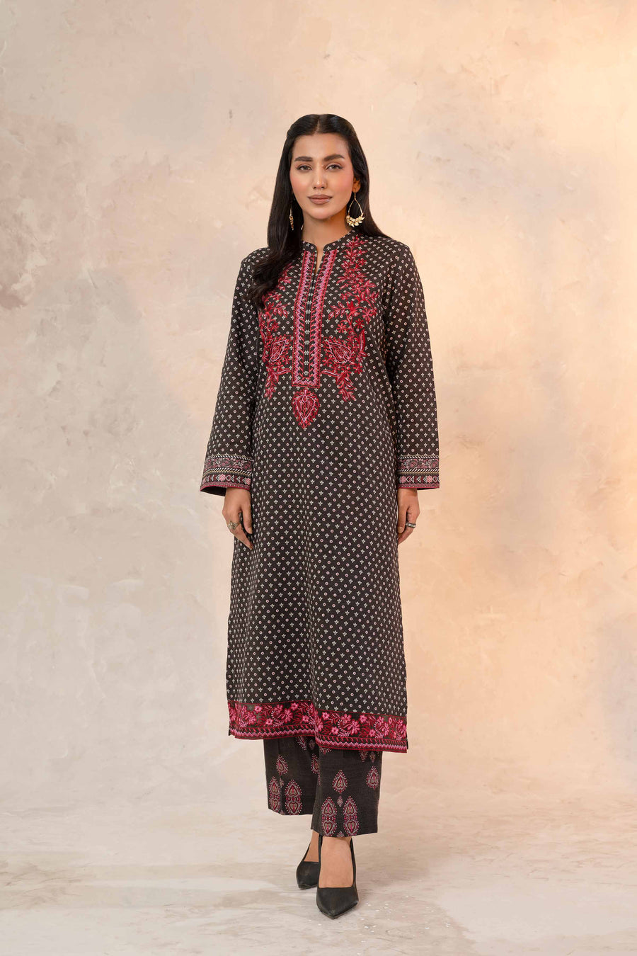 Nishat With You Unstitched Embroidered Khaddar 2Pc Suit - 42303317