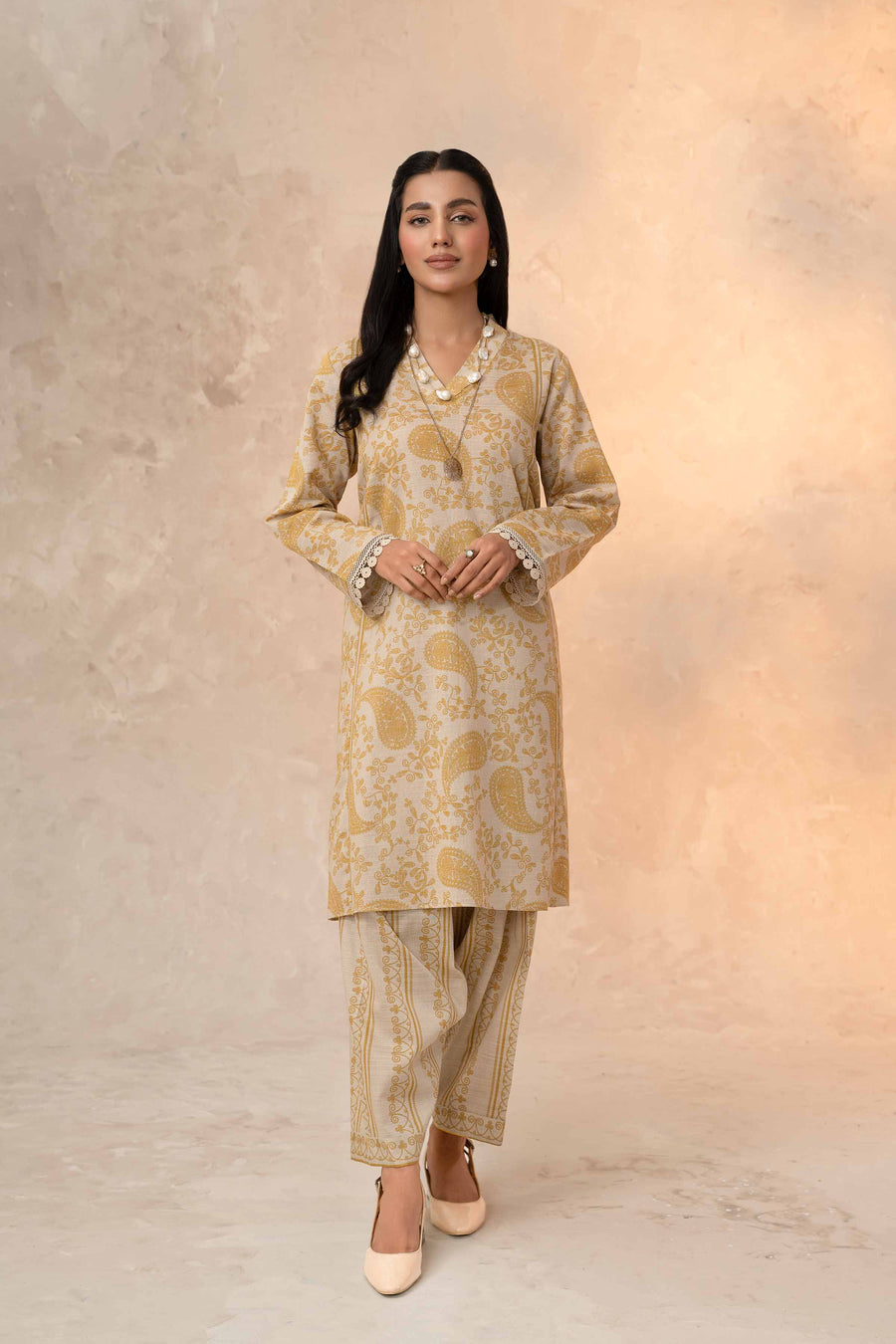 Nishat With You Unstitched Printed Khaddar 2Pc Suit - 42303322