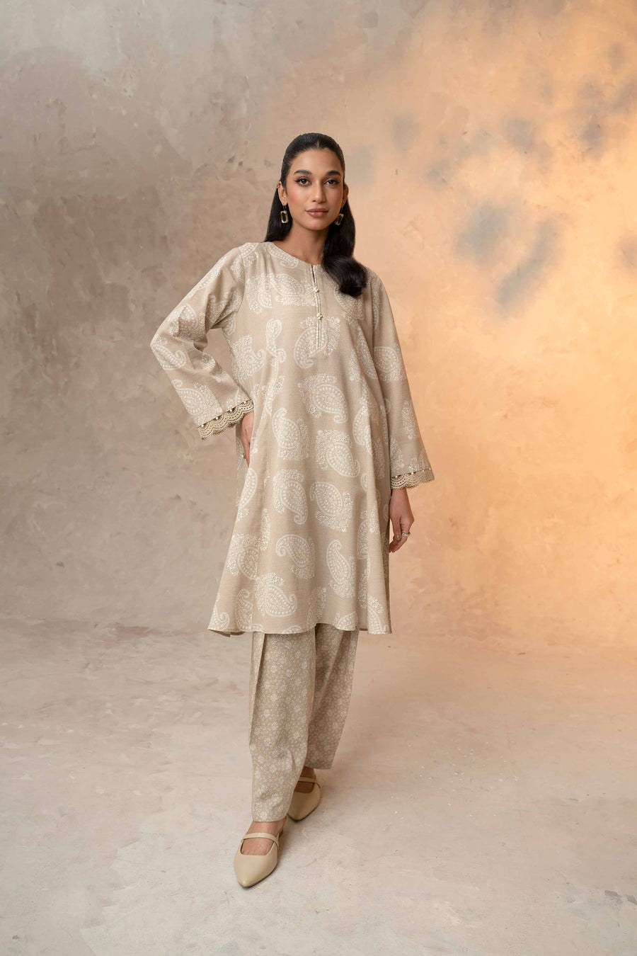 Nishat With You Unstitched Printed Khaddar 2Pc Suit - 42303324