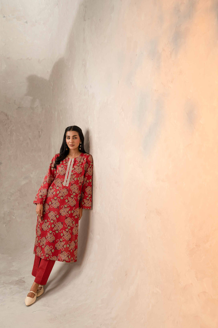Nishat With You Unstitched Printed Khaddar 2Pc Suit - 42303327