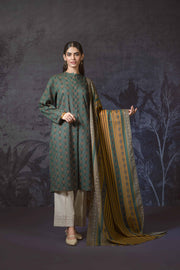 Nishat Sunehray Din Printed Khaddar Unstitched 2Pc Suit - 42303341