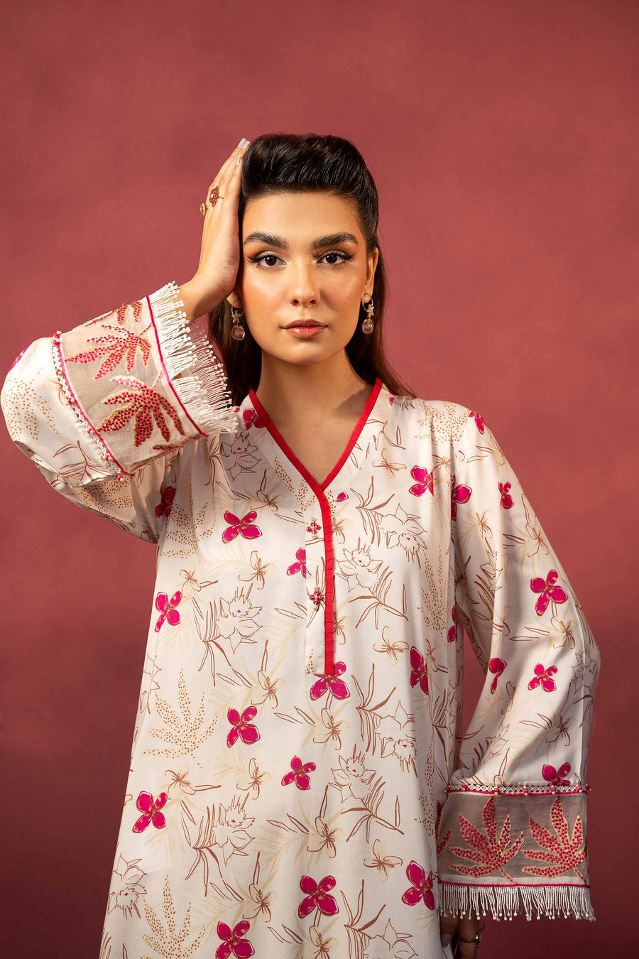Nishat With You Unstitched Embroidered Linen 2Pc Suit - 42303346