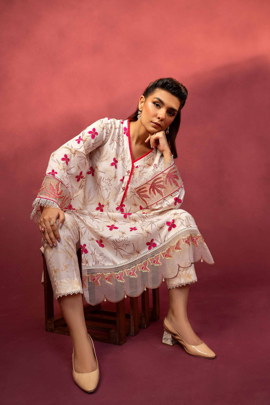 Nishat With You Unstitched Embroidered Linen 2Pc Suit - 42303346