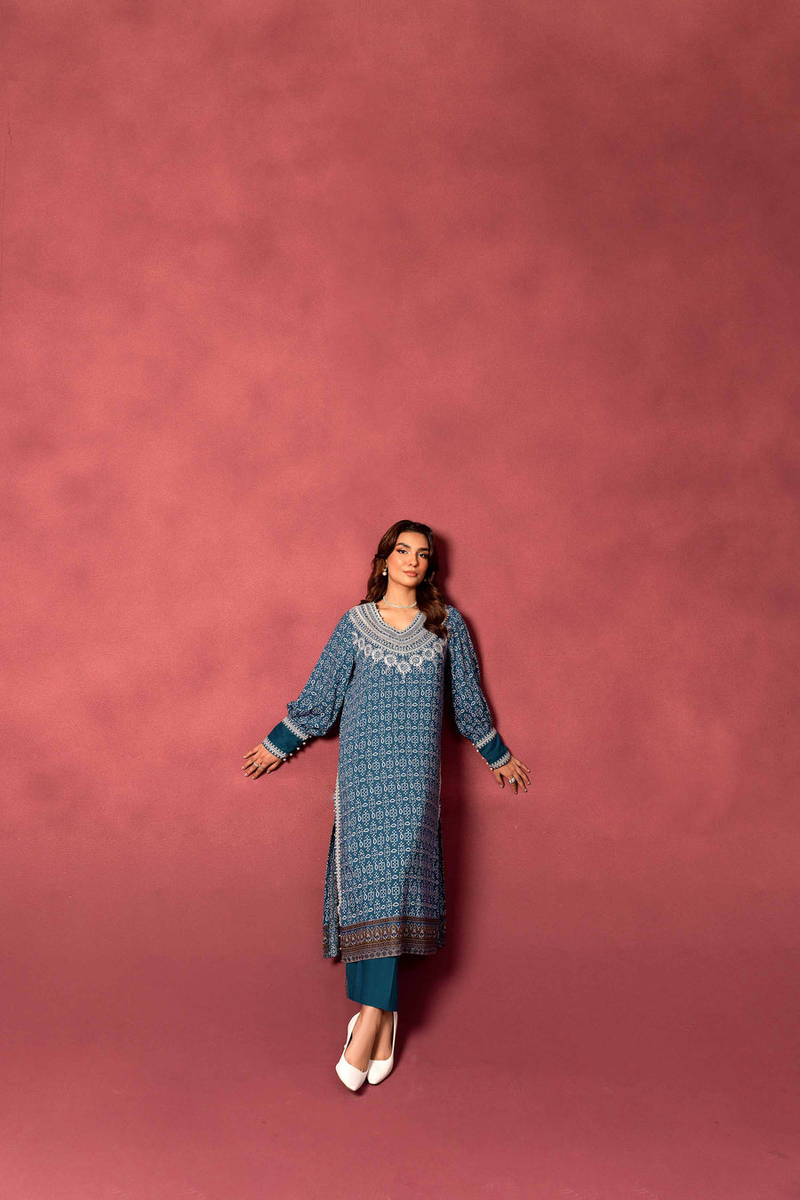 Nishat With You Unstitched Embroidered Linen 2Pc Suit - 42303347
