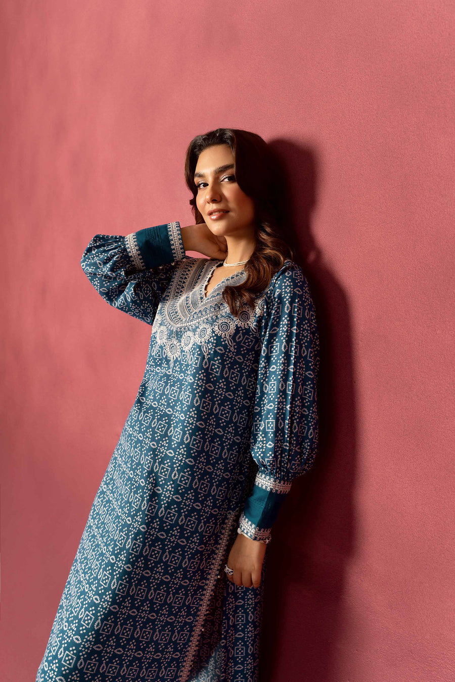 Nishat With You Unstitched Embroidered Linen 2Pc Suit - 42303347