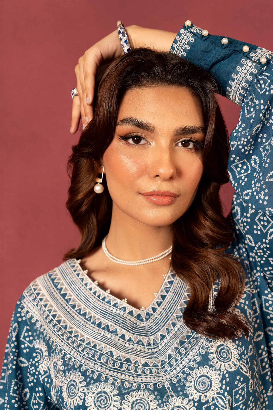 Nishat With You Unstitched Embroidered Linen 2Pc Suit - 42303347