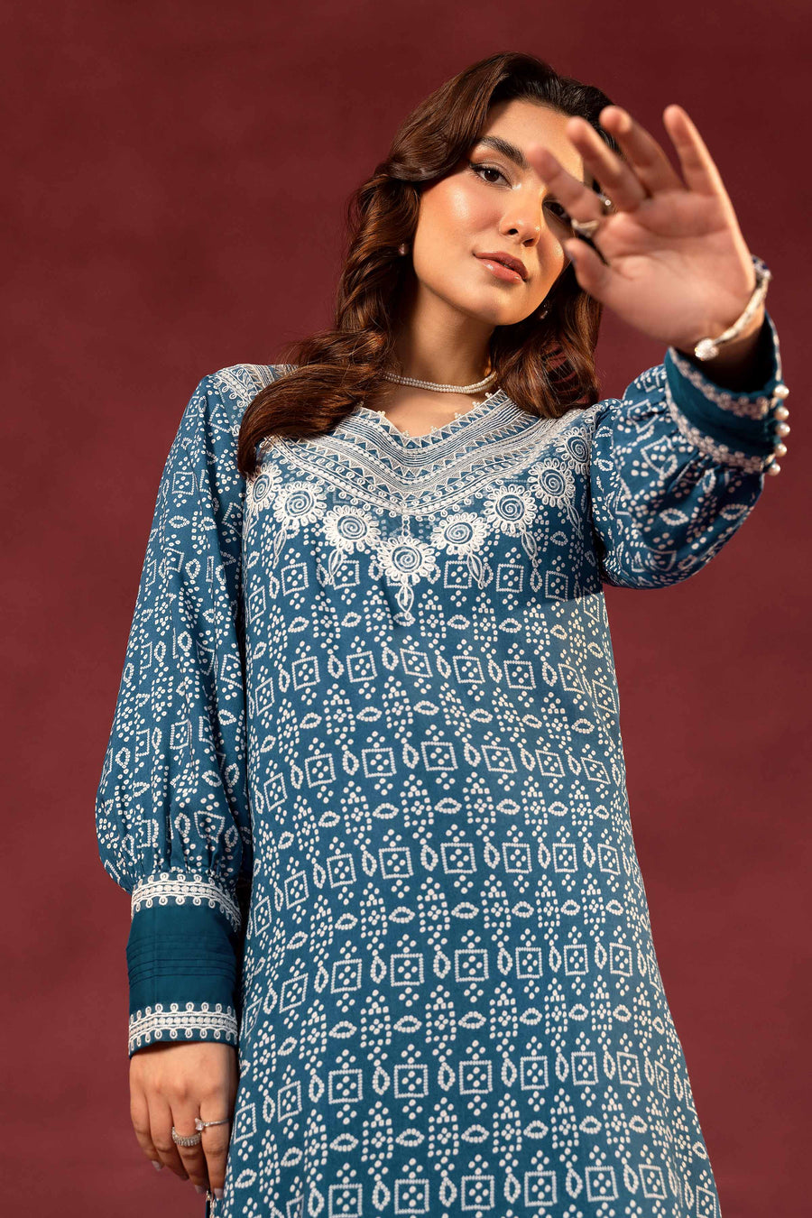 Nishat With You Unstitched Embroidered Linen 2Pc Suit - 42303347