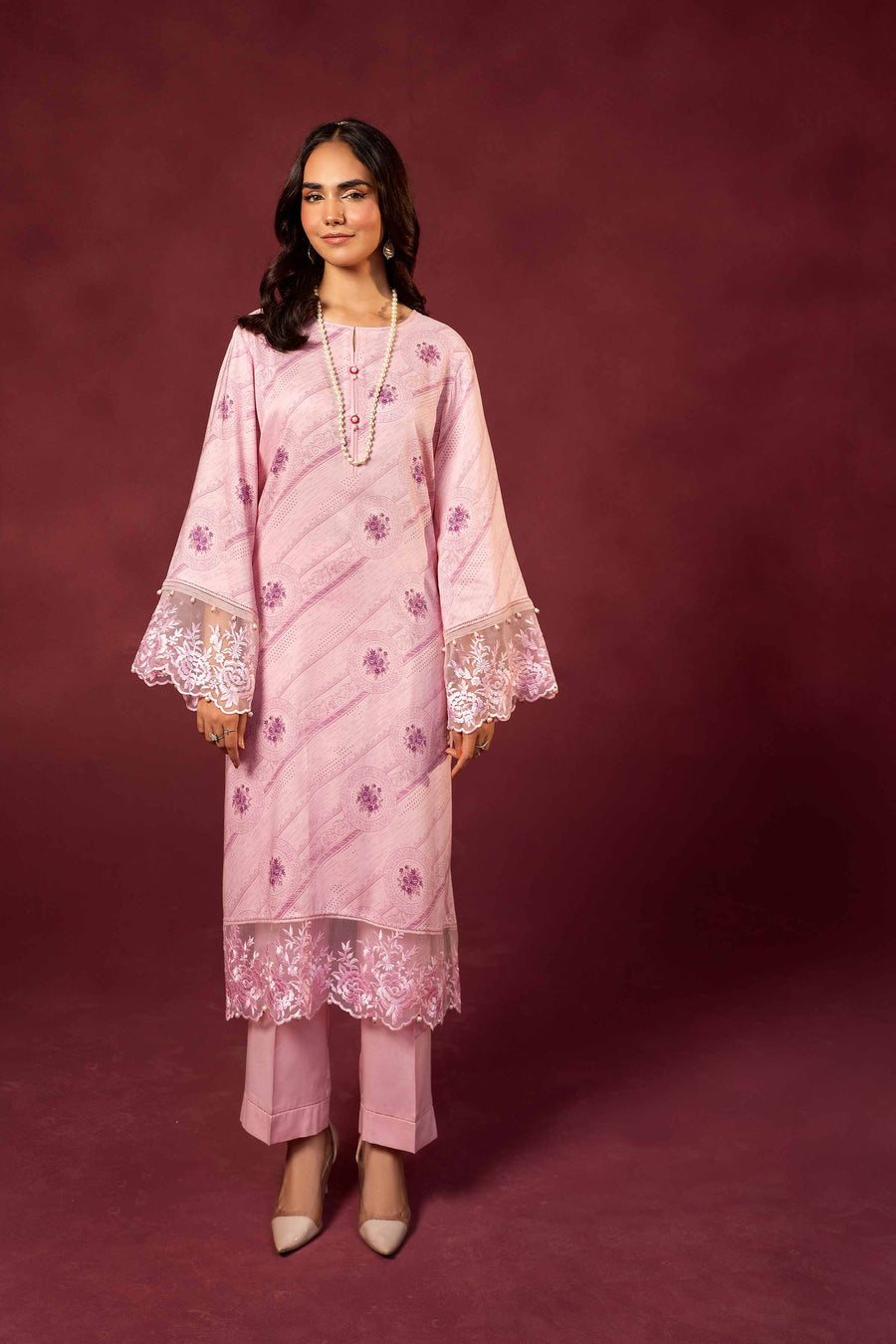 Nishat With You Unstitched Embroidered Linen 2Pc Suit - 42303348