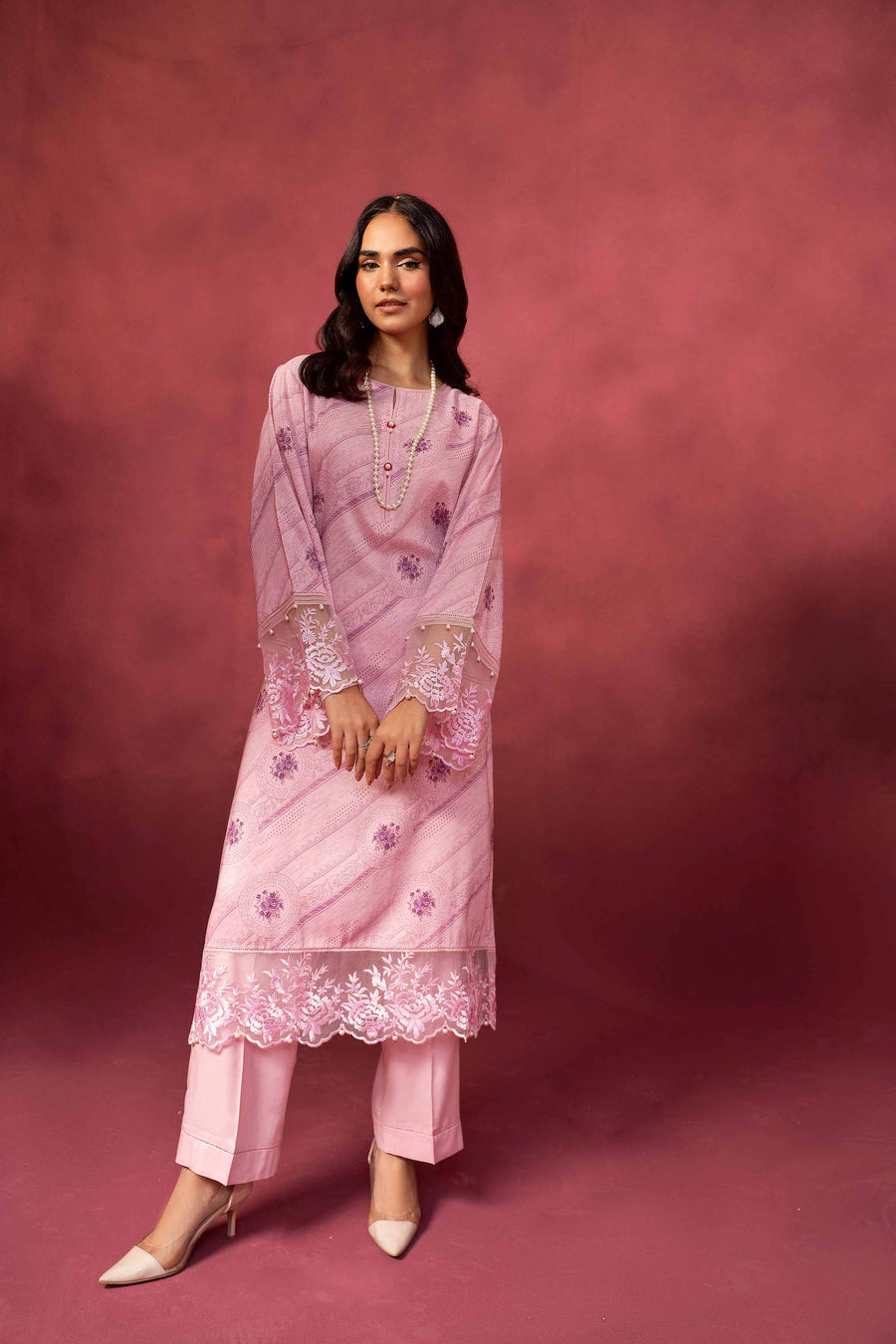 Nishat With You Unstitched Embroidered Linen 2Pc Suit - 42303348