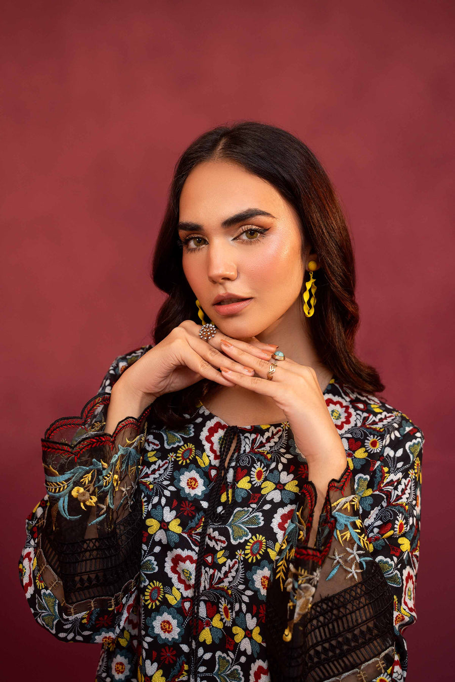 Nishat With You Unstitched Embroidered Linen 2Pc Suit - 42303349
