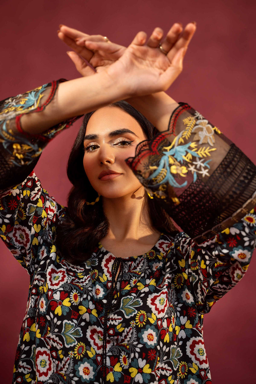 Nishat With You Unstitched Embroidered Linen 2Pc Suit - 42303349
