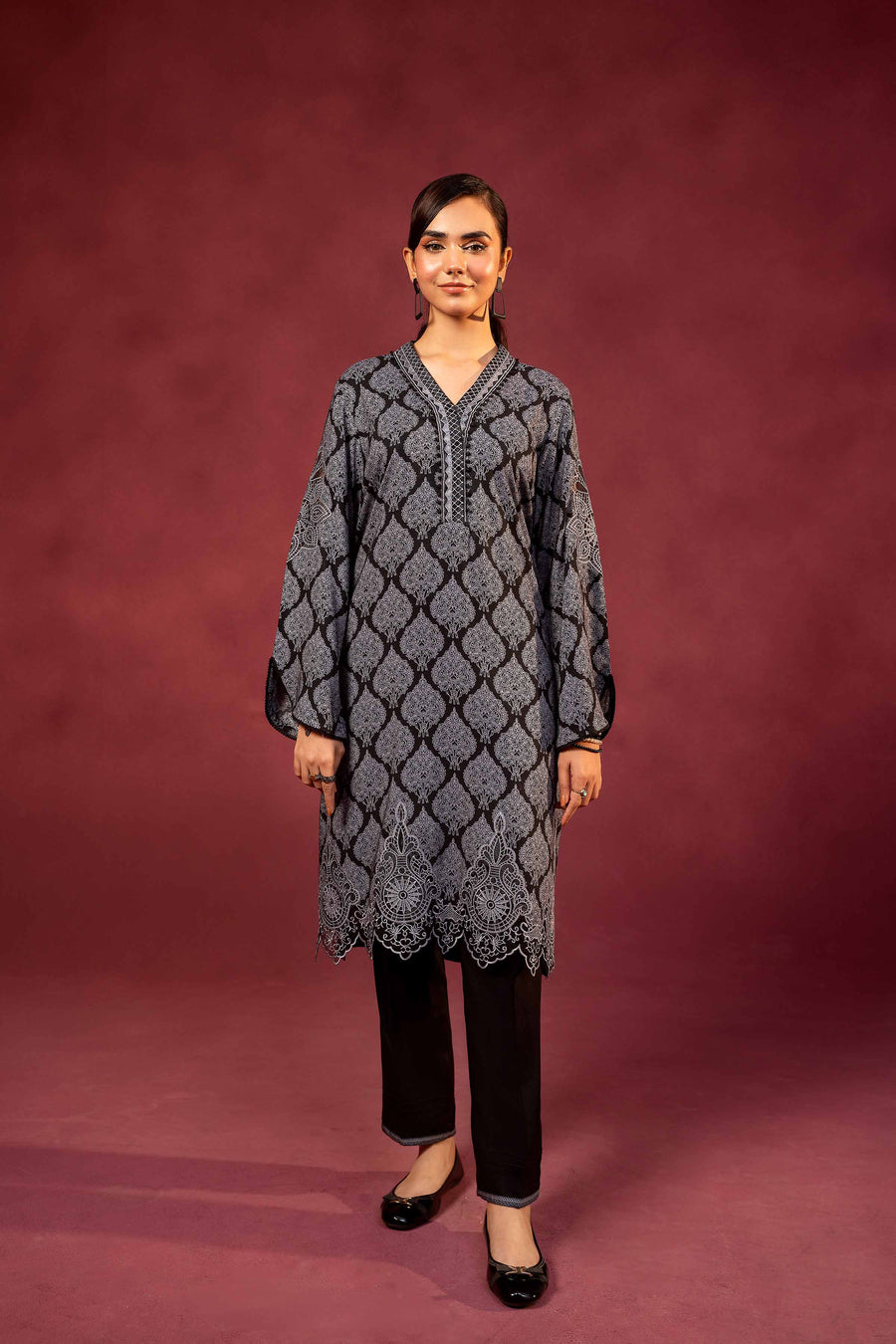 Nishat With You Unstitched Embroidered Linen 2Pc Suit - 42303350