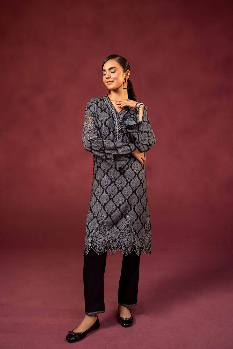 Nishat With You Unstitched Embroidered Linen 2Pc Suit - 42303350