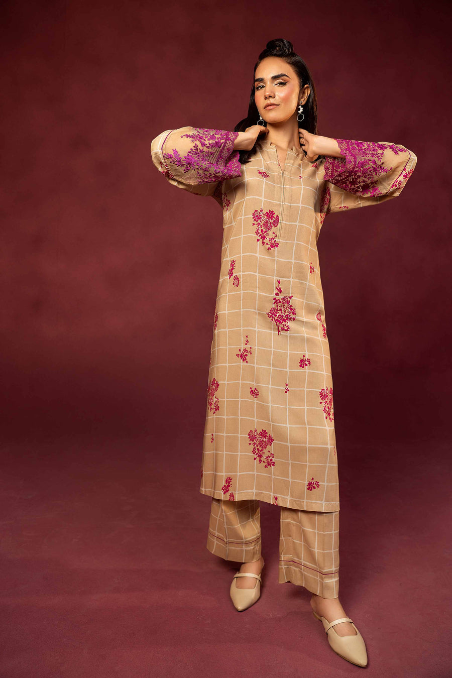Nishat With You Unstitched Embroidered Linen 2Pc Suit - 42303351