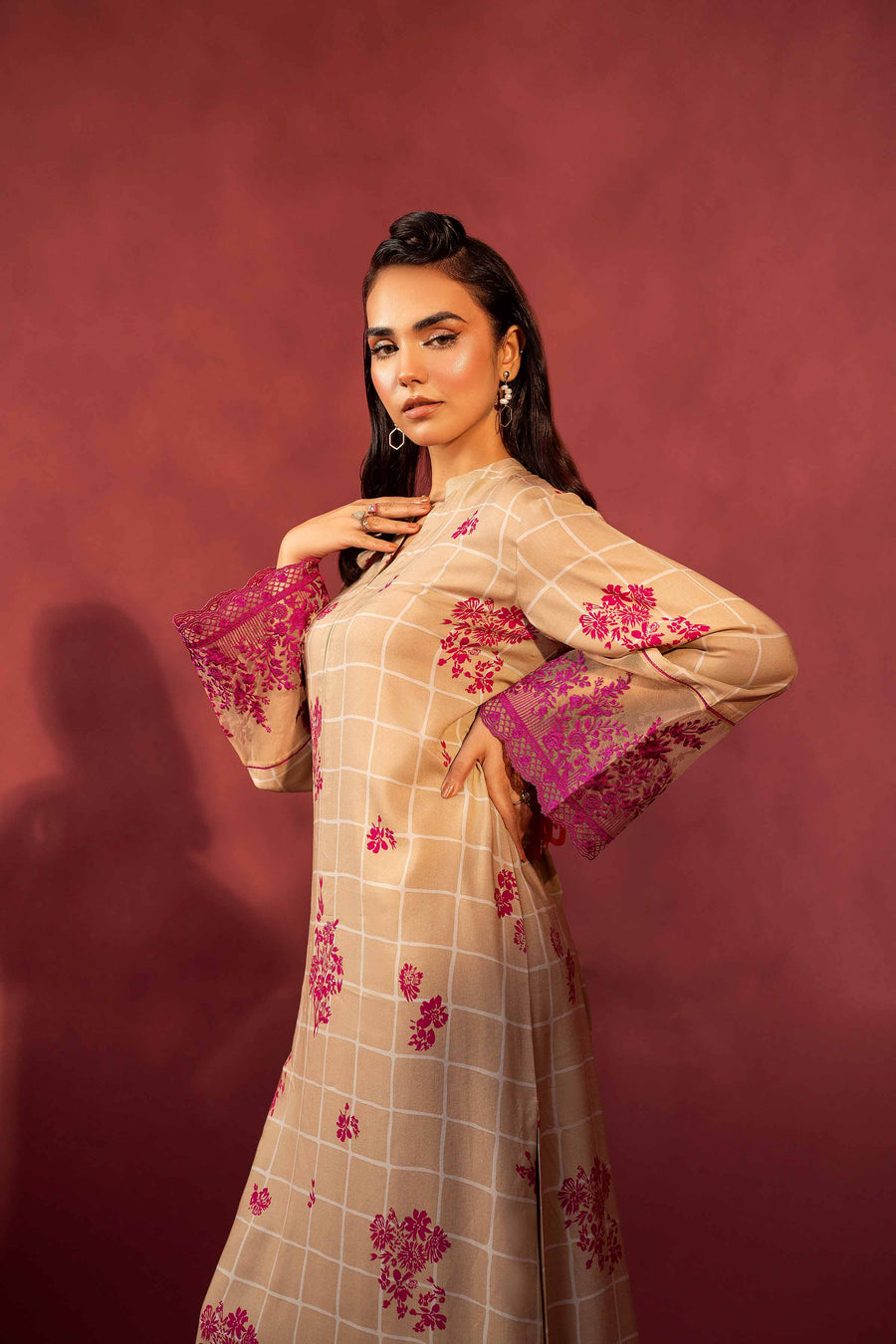 Nishat With You Unstitched Embroidered Linen 2Pc Suit - 42303351