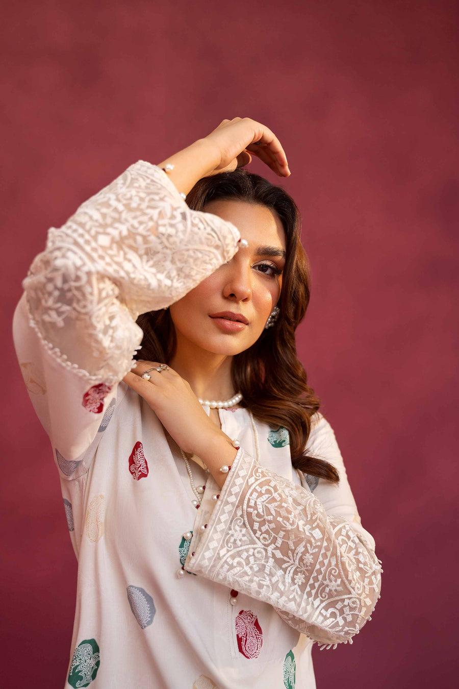 Nishat With You Unstitched Embroidered Linen 2Pc Suit - 42303352