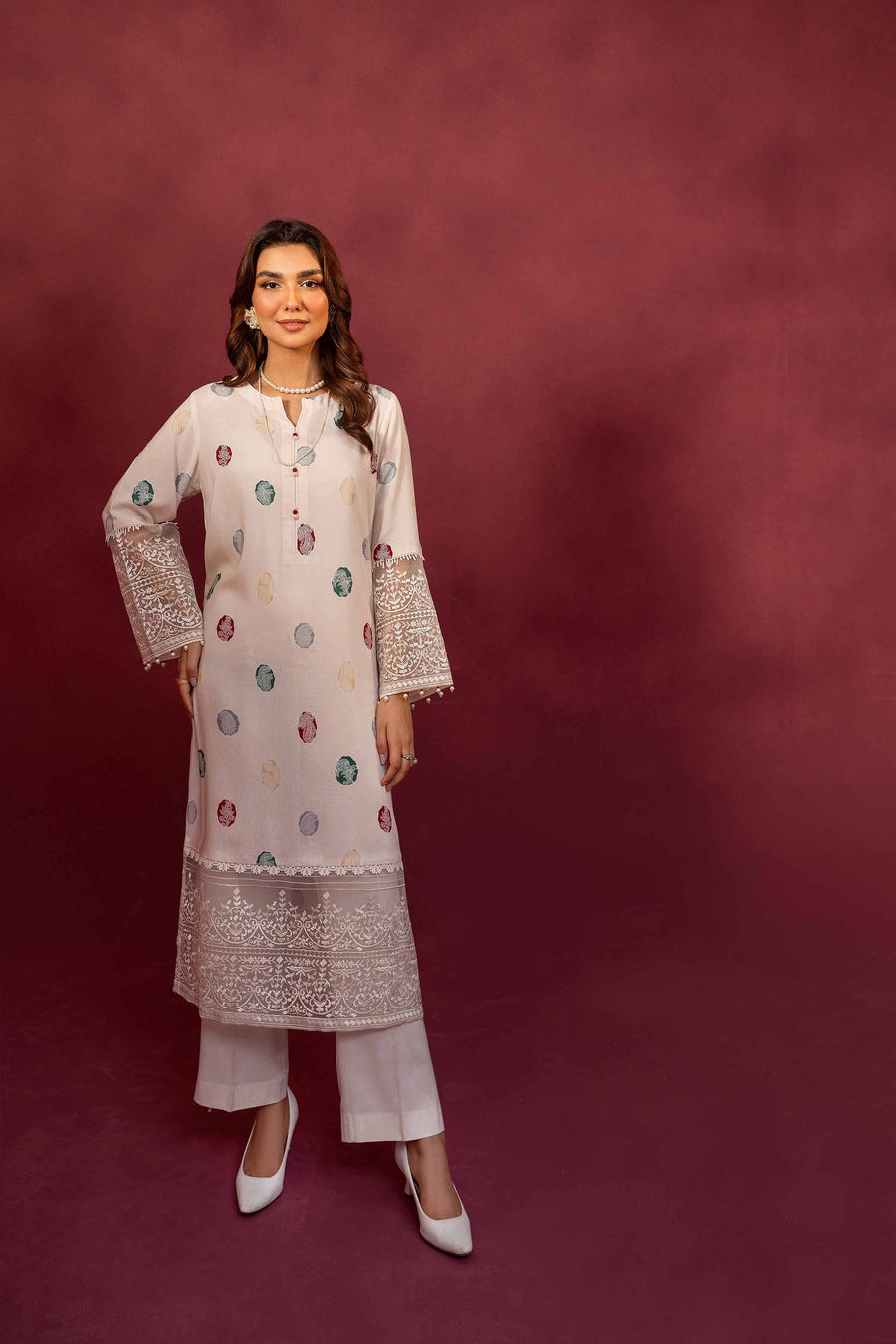 Nishat With You Unstitched Embroidered Linen 2Pc Suit - 42303352